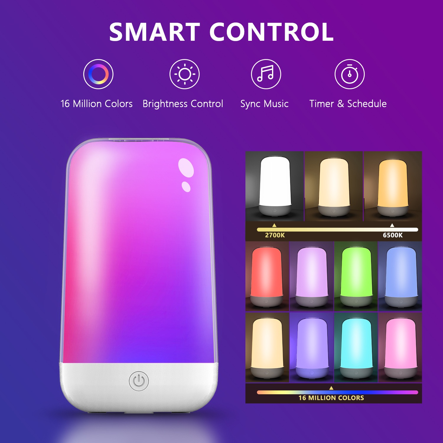 Rgb Desk Lamp Smart - Smart Touch Tafellamp Werkt met app,