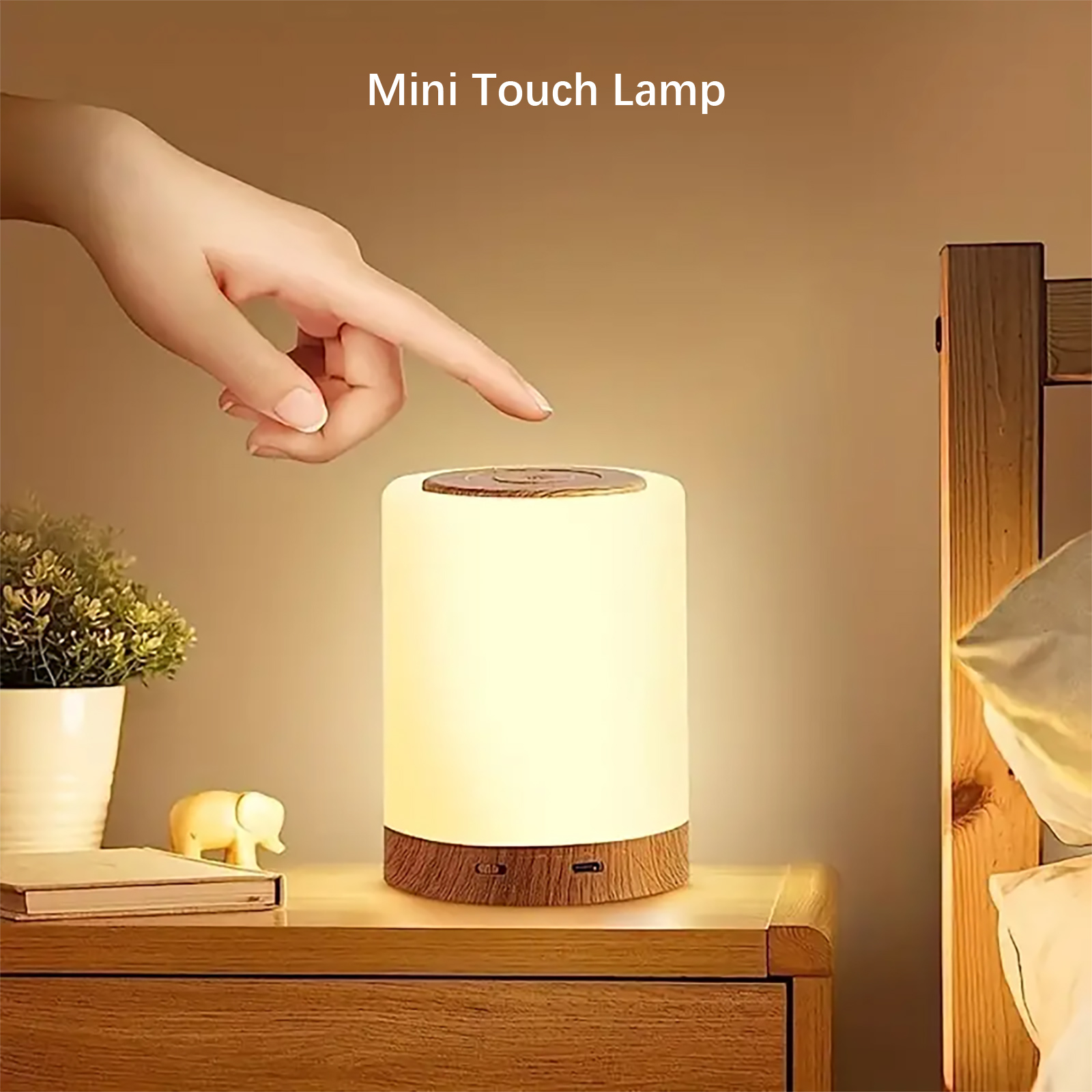 Rgb Desk Lamp Smart - Slim LED-nachtlampje, draagbare tafellamp met aanraakbediening,