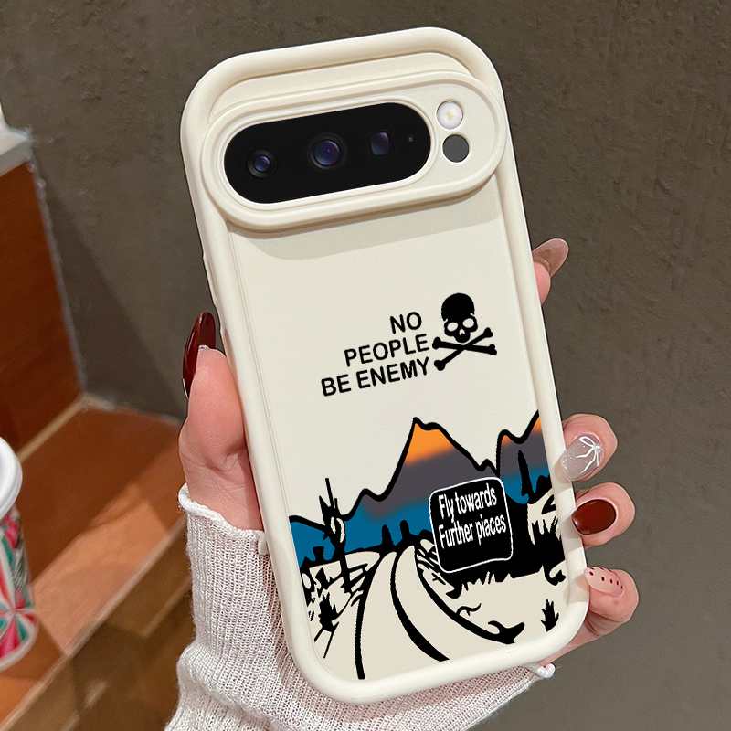 Google Pixel 9 Pro - Telefoonhoesje met bergwegpatroon voor Google Pixel