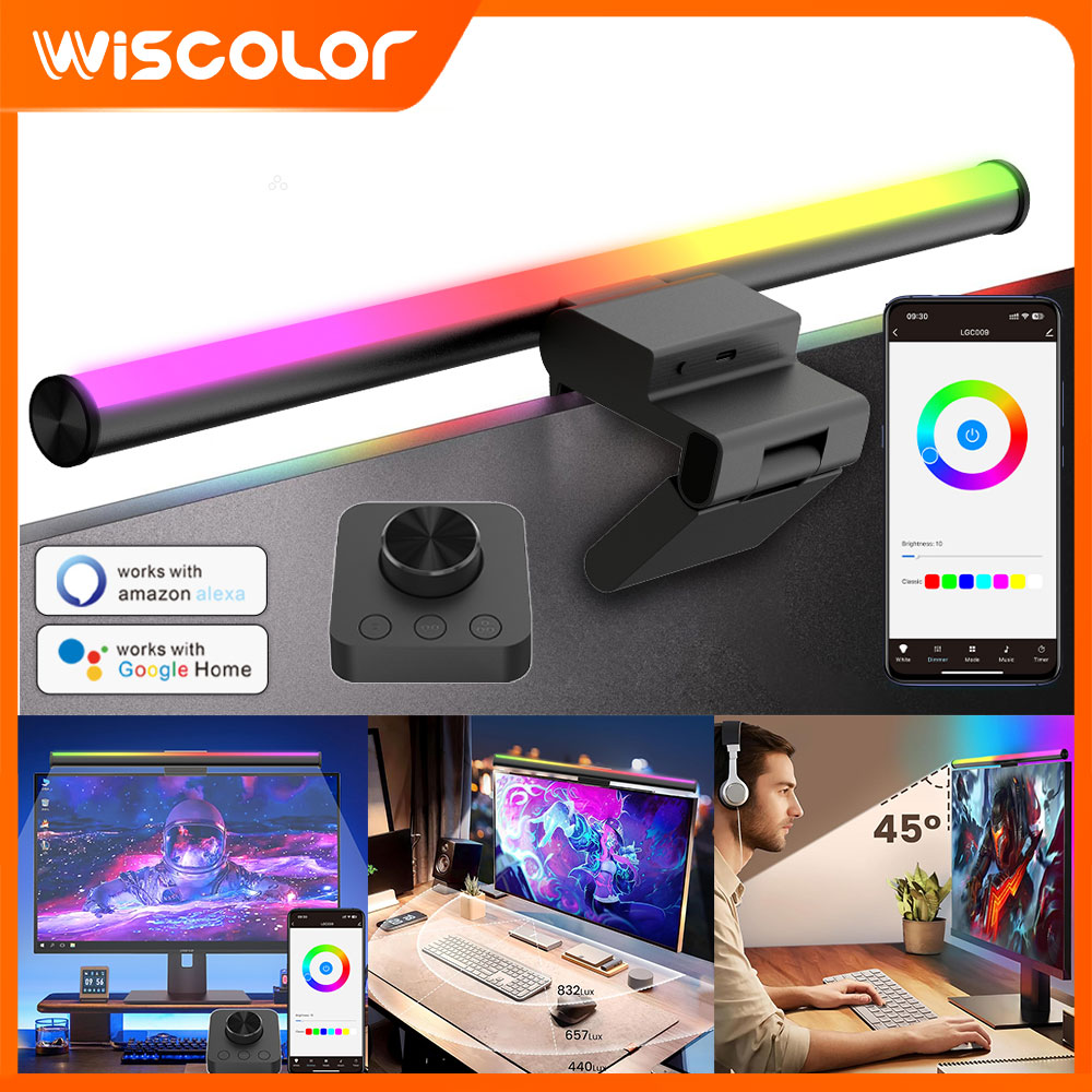Rgb Desk Lamp Smart - RGB Smart Wifi Monitor Light Bar